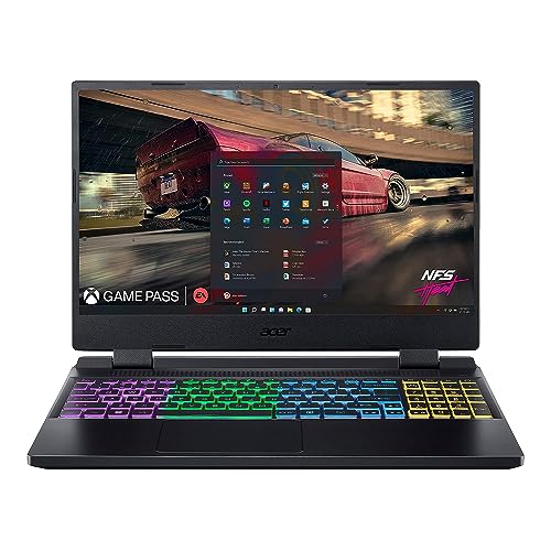 acer Nitro 5 12th Gen Intel Core i5-12450H Gaming Laptop (16 GB RAM/512 GB SSD/RTX 3050 Graphics/144 Hz/RGB Backlit/Win11 Home) AN515-58 with 39.62 cm (15.6") FHD IPS Display, Obsidian Black, 2.5 KG