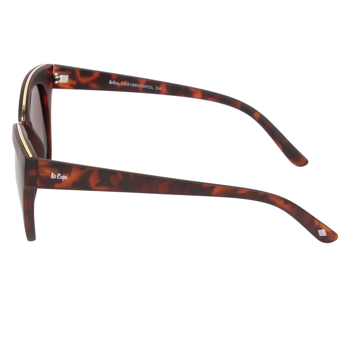 Lee Cooper Women's UV Protected Cateye Full Rim Sunglasses (Brown 1) (Lens Color - Brown) (Lens Size - 50 * 22 * 133 MM) (Pack Of 1) (LC9166NTBPOL DA)