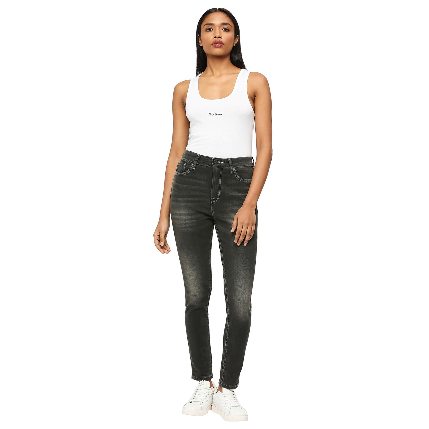 Pepe Jeans Women's High Rise Skinny Fit Jeans