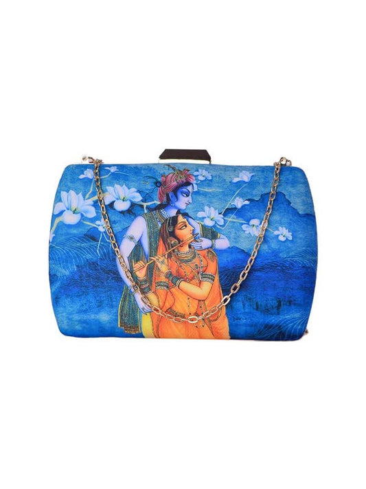 Artklim Majestic Radha Krishna Printed Clutch