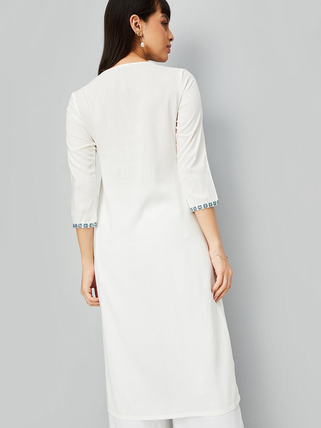 Max Women's Rayon Blend Regular Fit Kurta (VIEKSU24DA_Off White_XXL