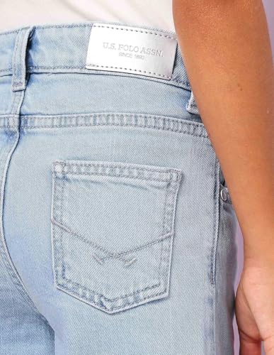 U.S. POLO ASSN. Girl's Loose Jeans (8909113249752 Blue