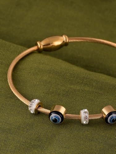 PALMONAS Evil Eye Bracelet for Womens - Waterproof & Anti-Tarnish, Gift for Girls & Women