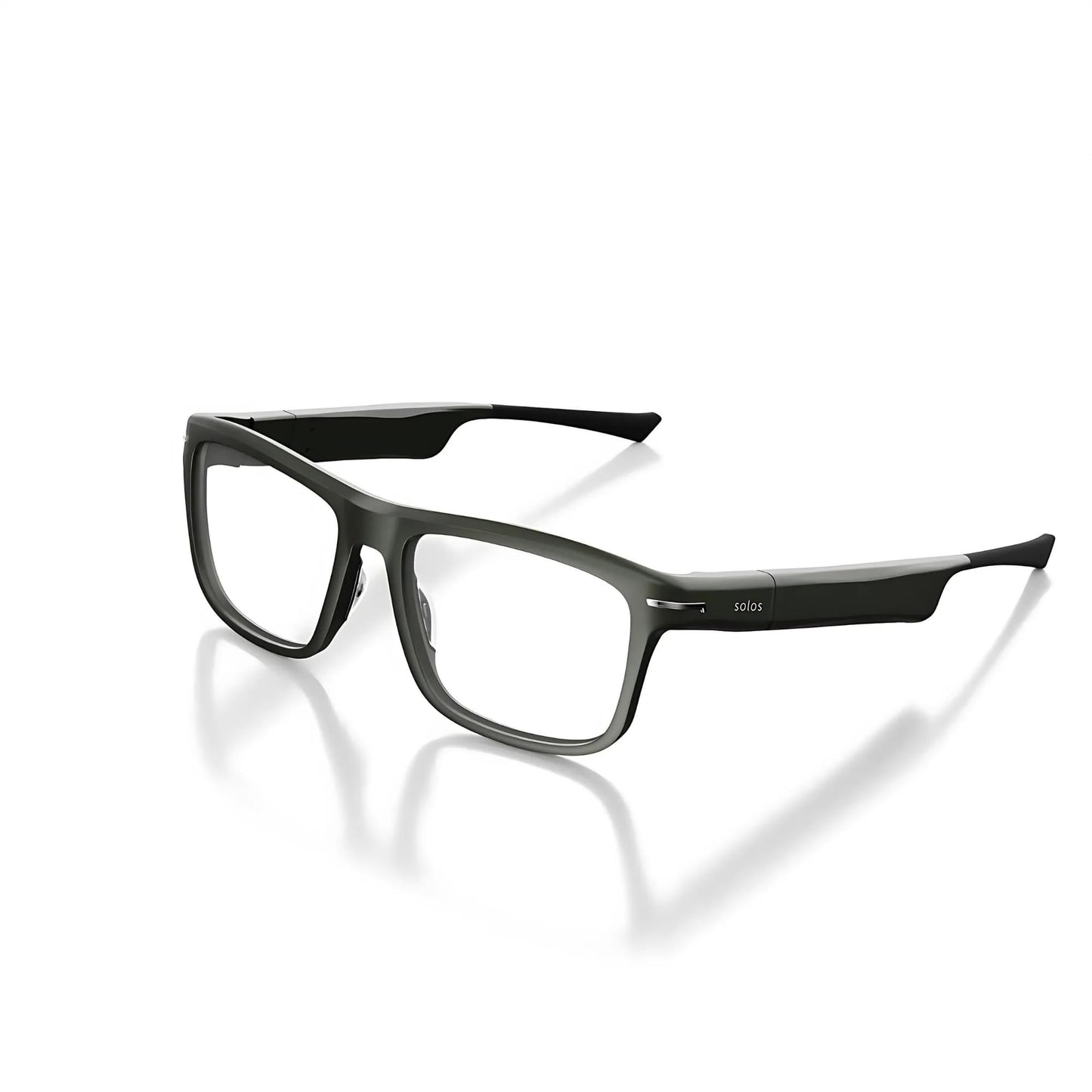 SOLOS AI Powered Glasses | Argon X | Metallic Gray | Lenses Integrated ChatGPT for Travel and Real Time Translation | Stereo Speakers | Compatible with iOS and Android