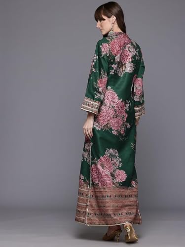 Ahalyaa Women's Printed Ethnic Kurtas for Every Occasion Green