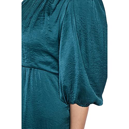 AND Women's Polyester Fit Flare Knee-Length Dress (EE22AB024DRHS_Green_14)