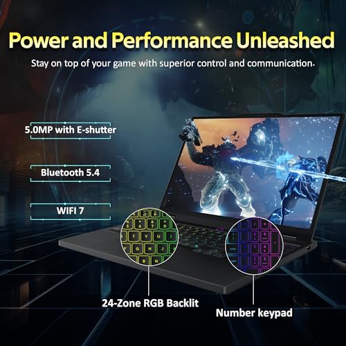 Lenovo Legion 5 15.1" WQXGA 165Hz Gaming Laptop, Intel i9-14900HX, 32GB DDR5, 2TB Storage(1TB SSD+1TB Docking Station Set), NVIDIA GeForce RTX 5070 8GB GDDR7, RGB Backlit Keyboard, Win11, Black