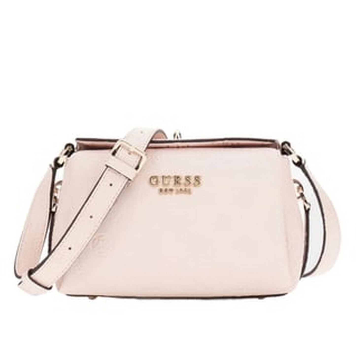 Guess Rosewater Logo Textured Phoebe Mini Crossbody Bag
