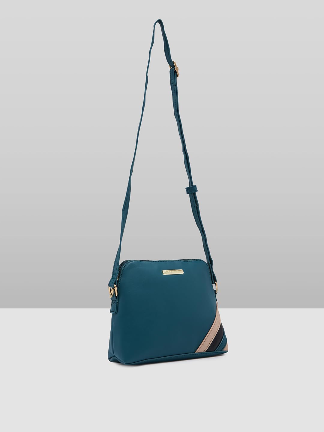 Caprese Ember Sling Medium (E) Green Bag for Women|Adjustable Strap for Comfortable Wear|Versatile Handbag for Everyday Use, Travel, and Special Occasions