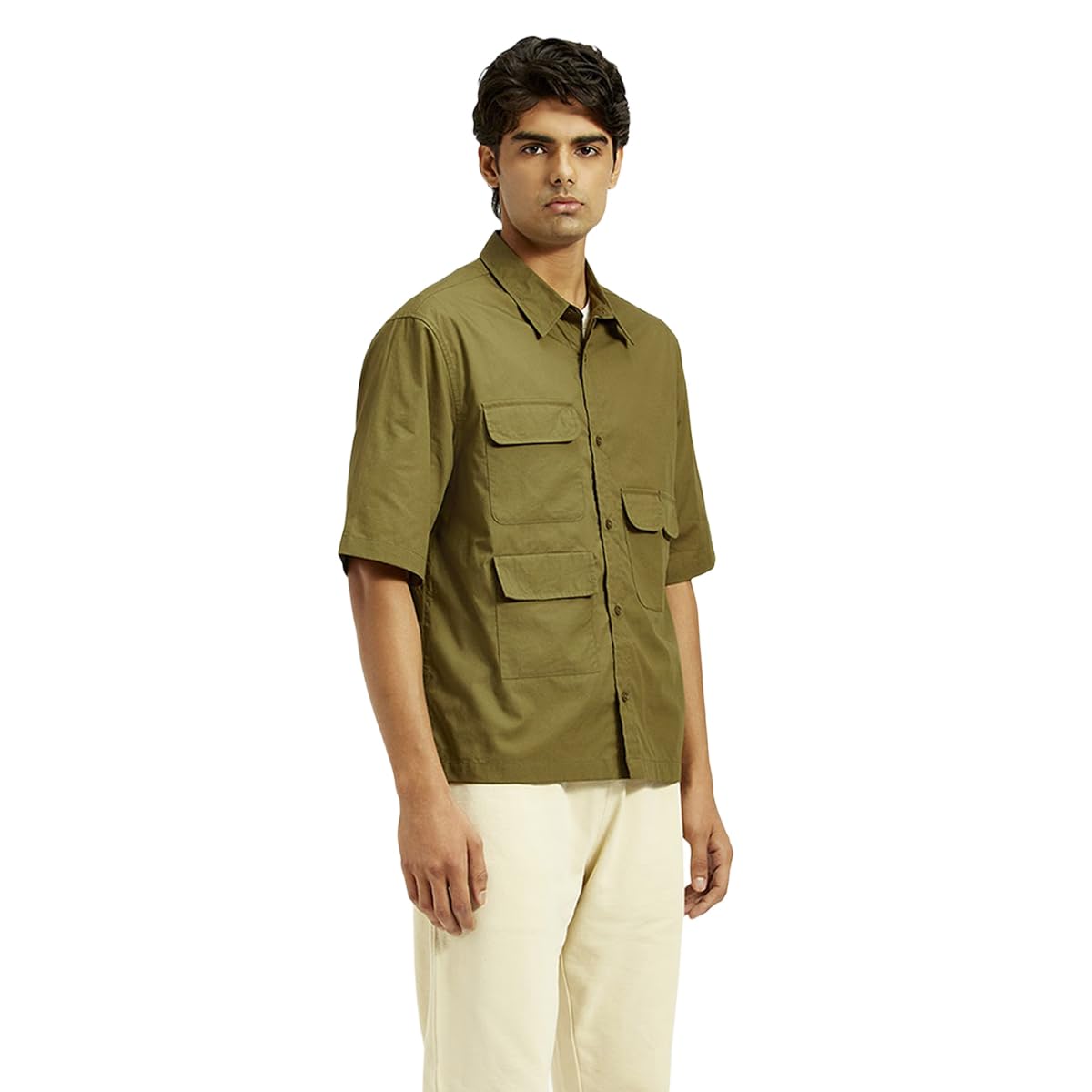 Levi's Men's Loose Fit Shirt (0056W-0000_Green