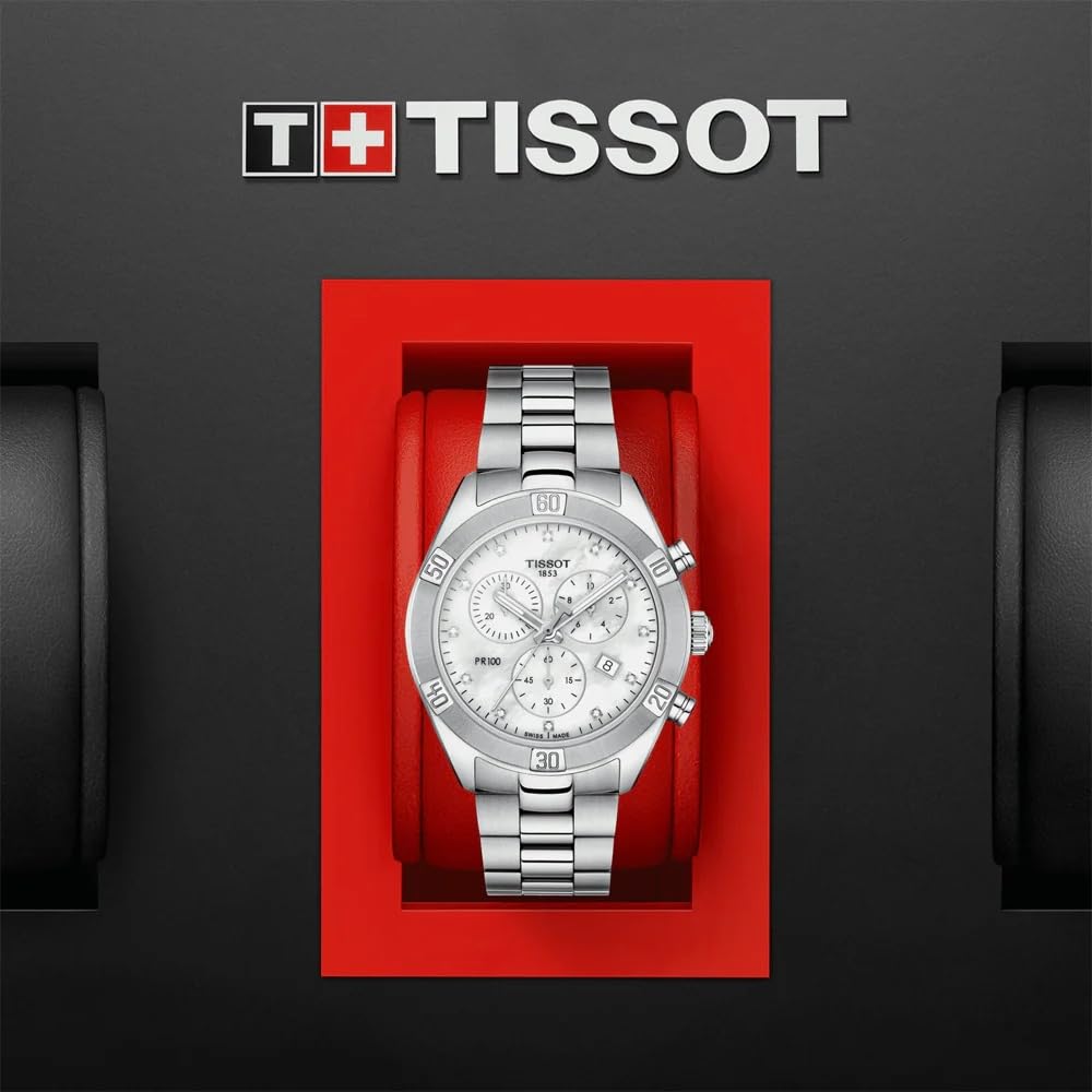 Tissot PR 100 Mother of Pearl Chronograph Women's Watch T1019171111600