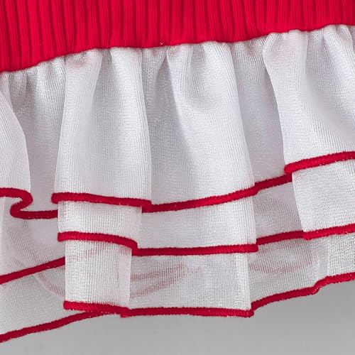 Hopscotch Girls Red Full Sleeves 2-Pc Polka Dot Jeans Set For Age (3-4 Years)