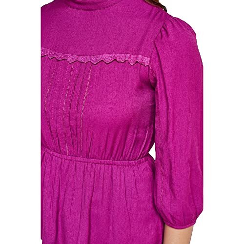 AND Women's Loose Fit Tunic Shirt (FW22AS079TTR_Magenta 10)