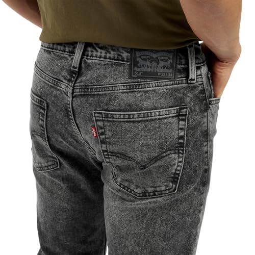 Levi's Men's 513 Charcoal Grey Slim Straight Fit Mid Rise Jeans