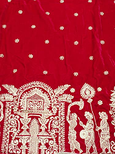 Matelco Womens Velvet Embroidered Dupatta