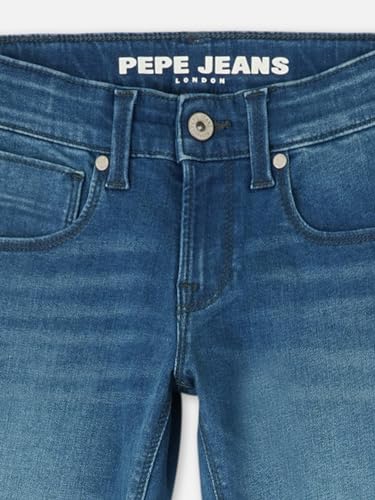 Pepe Jeans Boy's Slim Jeans (PB202189Q03_Dark Used_Mid Indigo Blue