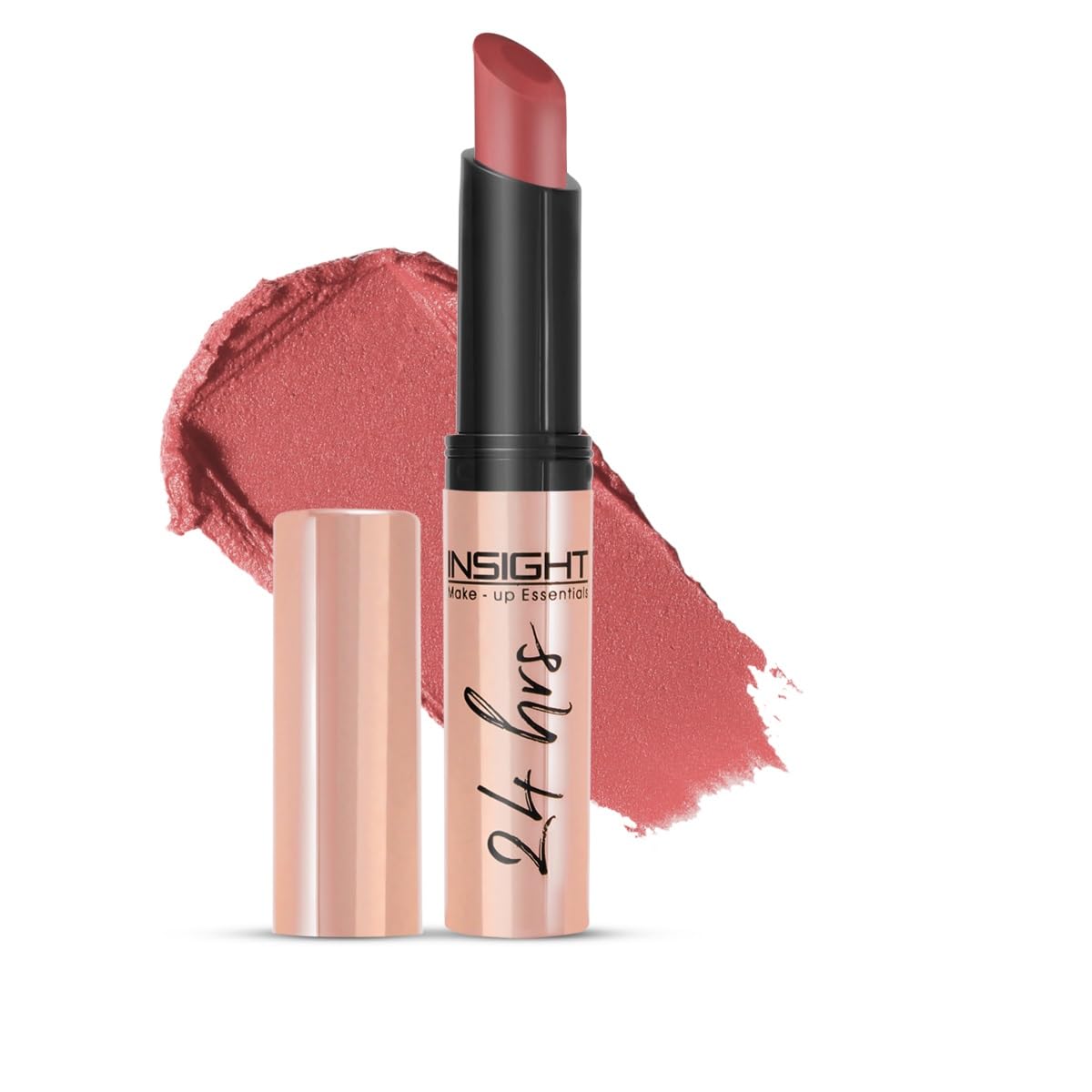 INSIGHT 24 Hrs Non-Transfer Matte Lipstick | Lightweight, Highly Pigmented, Long Wear | Kiss Proof & Smudge Proof | With Vitamin E & Jojoba Oil | Vegan, Toxin Free | Shade 07 - Feeling Bubbly (3g)