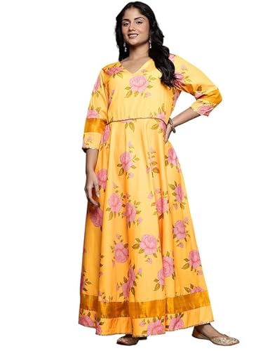 Floral Printed Sequined Detail V-Neck Maxi Dress