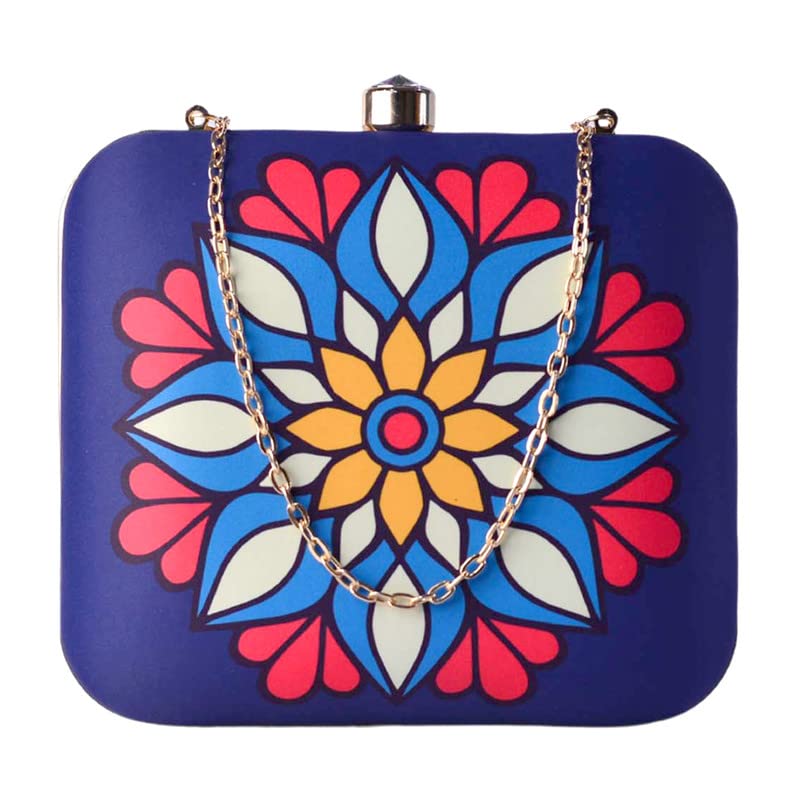 Magic Mandala Printed Art Clutch