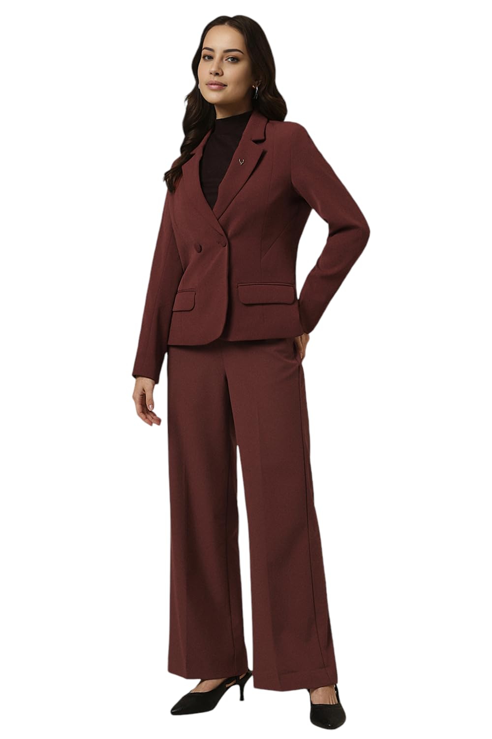 Allen Solly Women's Blazer (AHBZWRGFB83420_Maroon