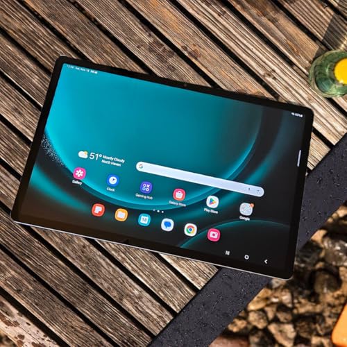 SAMSUNG Galaxy Tab S9 FE+ Plus Android Tablet (12.4” Touchscreen, 8GB RAM, 256GB Storage, Long Battery Life, S Pen, 1 Front Camera + 2 Rear Cameras, Lightweight Durable Design) SM-X610