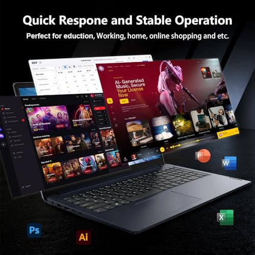 Lenovo IdeaPad 1 Touchscreen Laptop, 15.6" FHD(1920 * 1080), Intel Core i5-1335U, 8GB RAM, 512GB SSD, HDMI, SD Card Reader, Webcam, Wi-Fi 6, Win 11 Home, Abyss Blue, Bundle with ML101 Wireless Mouse