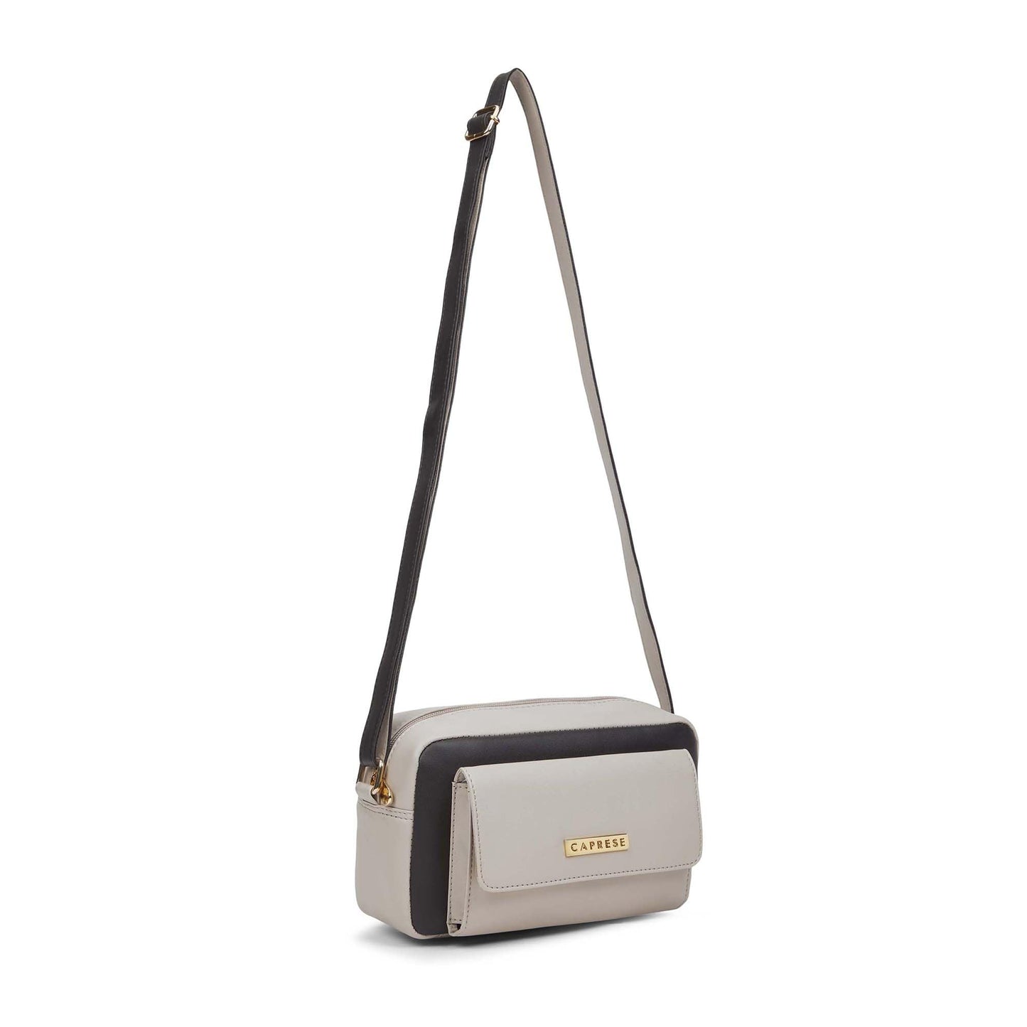 Caprese Regina Medium Sling Bag for Women with Adjustable Strap & Zipper Closure for Comfortable Wear | Versatile Handbag for Everyday Use, Travel, and Special Occasions (Black)