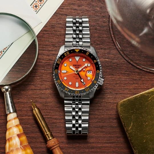 Seiko Aluminium Analog Orange Dial Men's Watch-Ssk005K1