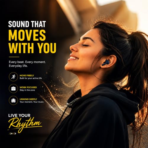 Kratos TW01 Ear Buds Wireless with 30H Playtime with Touch Control, Noise Isolation & Clear Calls, Bluetooth Earbuds with Voice Assistant, Bluetooth V 5.3 & with Type C Fast Charging,TWS Earphones