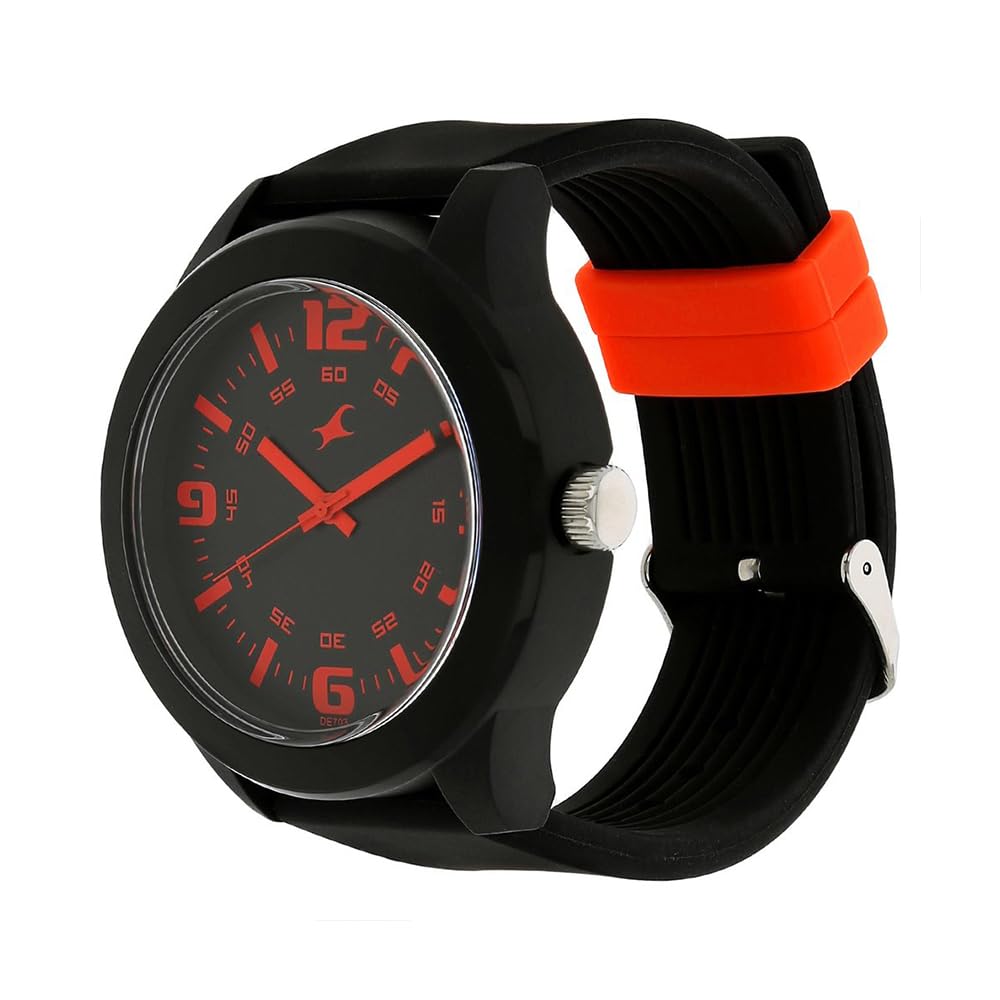 Fastrack Black Dial and Band Analog Plastic Watch for Unisex -NR38003PP13W