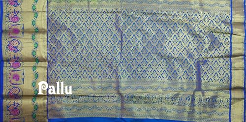 SREE KUMARAN Women's Kanchipuram Silk Pure Pattu Sarees With Blouse (VSK128-1)
