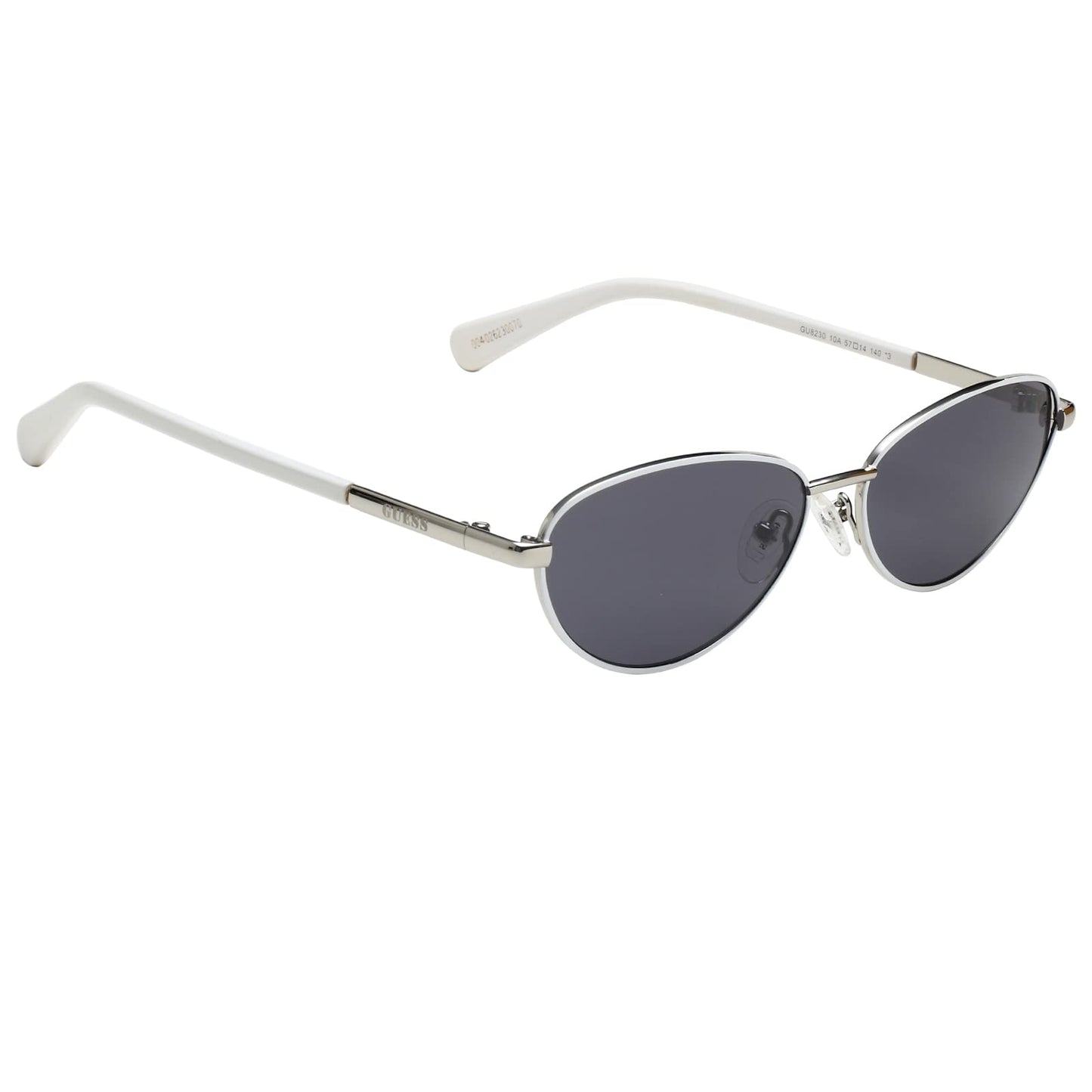 Guess Solid Oval Unisex Sunglasses - (GU8230 10A 57 S |57| Grey Color Lens)