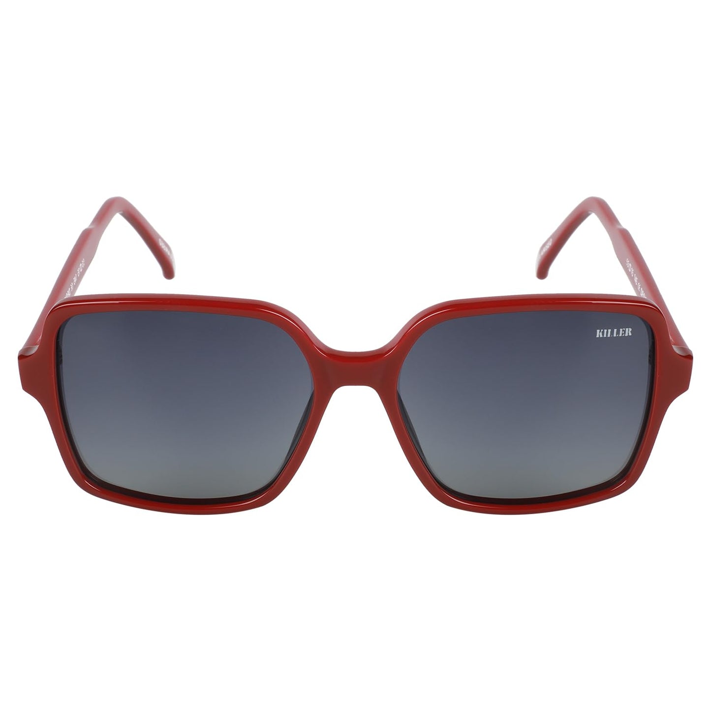 KILLER Women Sunglass - Round Shaped Polycarbonate Lens Sunglasses For Women & Girls (KL3068AFO), Color - Frame - Wine, Lens - Grey