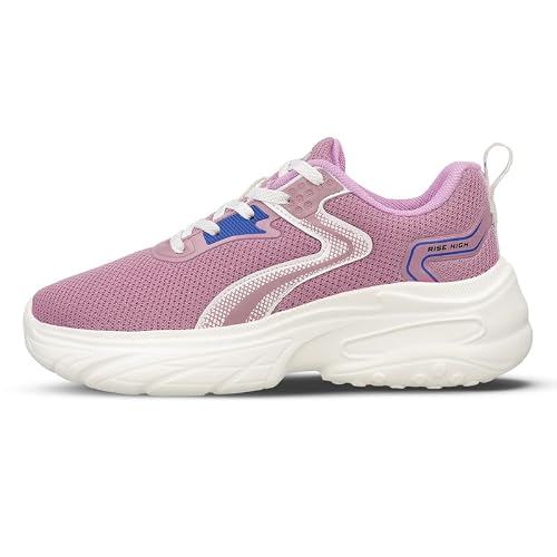 Walkaroo Women’s Walking Shoes|Breathable Mesh Upper, Lightweight Construction, Soft Cushioned Insole, Shock Absorption, Flexible Anti-Skid Sole, Lace-Up Closure |Running,Training'Walking,Gym & Daily Wear|WS9921- Purple