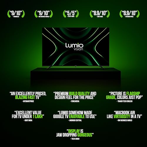 Lumio Vision 7 109 cm (43 inches) 4K Ultra-HD Smart QLED TV FTW1-ADSG