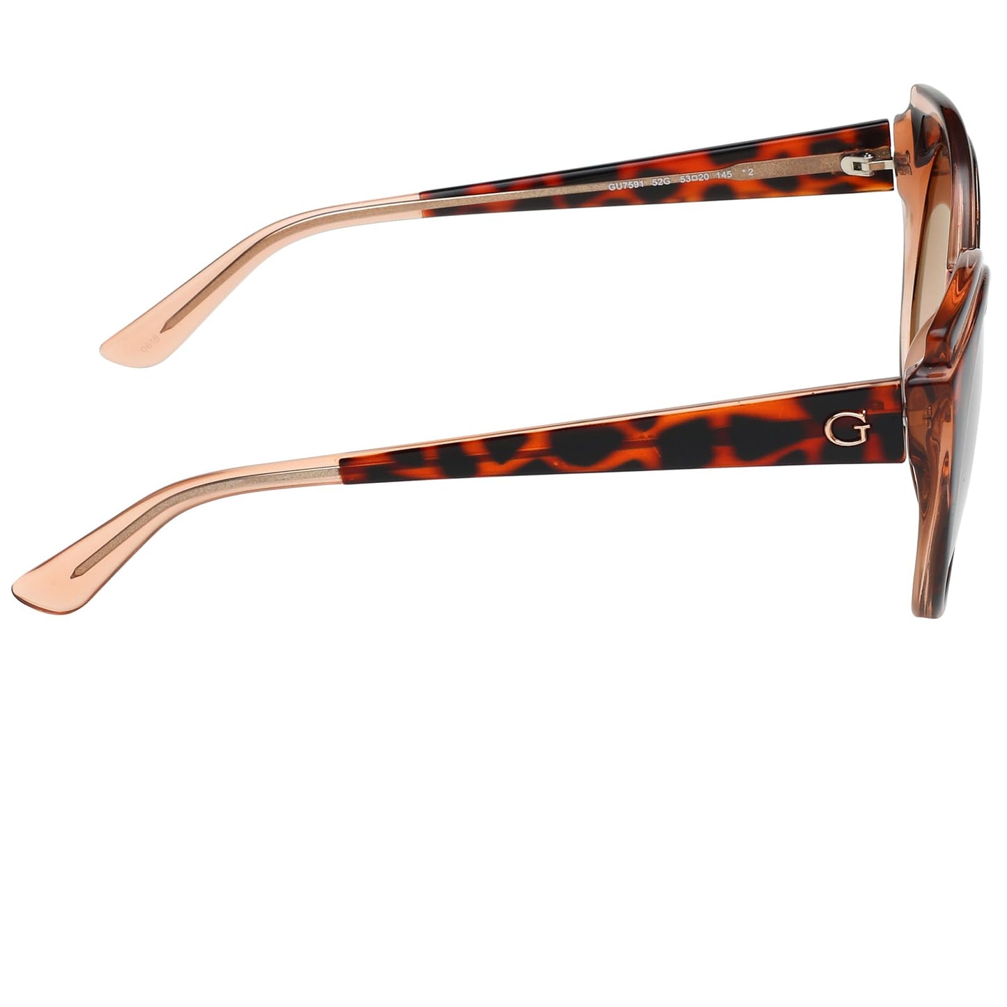 Guess Mirrored Cat-Eye Women Sunglasses -(GU7591 52G 53 S |53| Brown Color Lens)