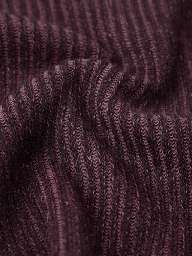 The Souled Store Textured Sweater: Amethyst Women and Girls Full Sleeves Mock Neck Ribbed Knit Acrylic Lightweight Casual Winter Pullover Oversized Sweater