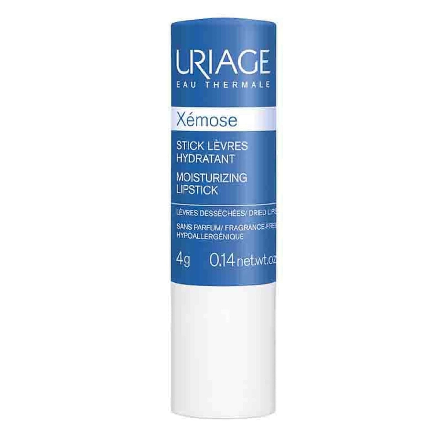 Uriage Xemose Moisturising Lipstick, 4g| For Hydrated & Moisturised Lips|Enriched With Shea Butter, Vitamin C & E and Hyaluronic Acid| Fragrance-free & Scent-free