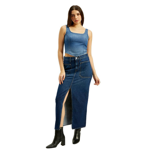 Levi's Cotton Western Skirt Blue
