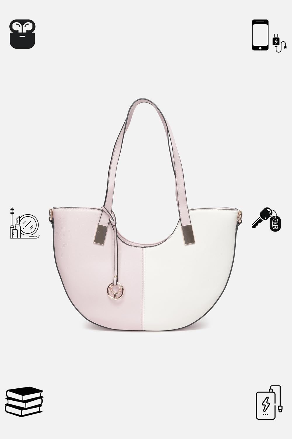 Women Pink Casual Handbag