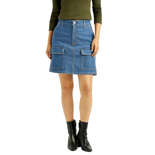 Levi's Women's Mid Rise Straight Denim Skirt