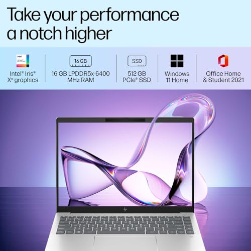 HP Pavilion Plus, 13th Gen Intel Core i5-1335U Laptop (16GB DDR5, 512GB SSD) IPS WUXGA Anti-Glare, 14"/35.6cm, Win 11, M Care Pack 2 Years Additional Warranty with Onsite Support
