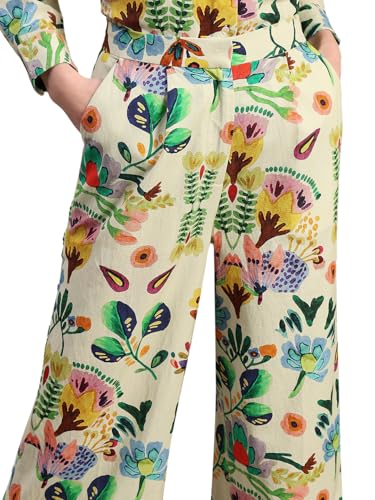 VERO MODA Women's Straight Fit High-Rise Multicolor Pants