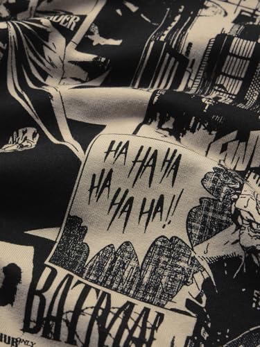 The Souled Store Batman: Gotham City Men and Boys Half Sleeves Round Neck Graphic Printed Cotton Lightweight All-Season Oversized T-Shirt Beige