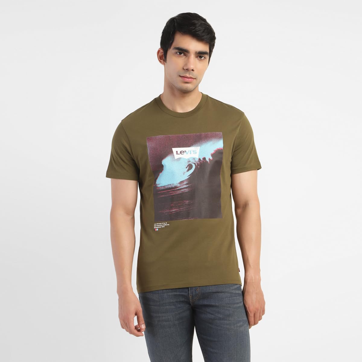 Levi's Men's Graphic Regular Fit T-Shirt (16960-0964_Dark Olive M)