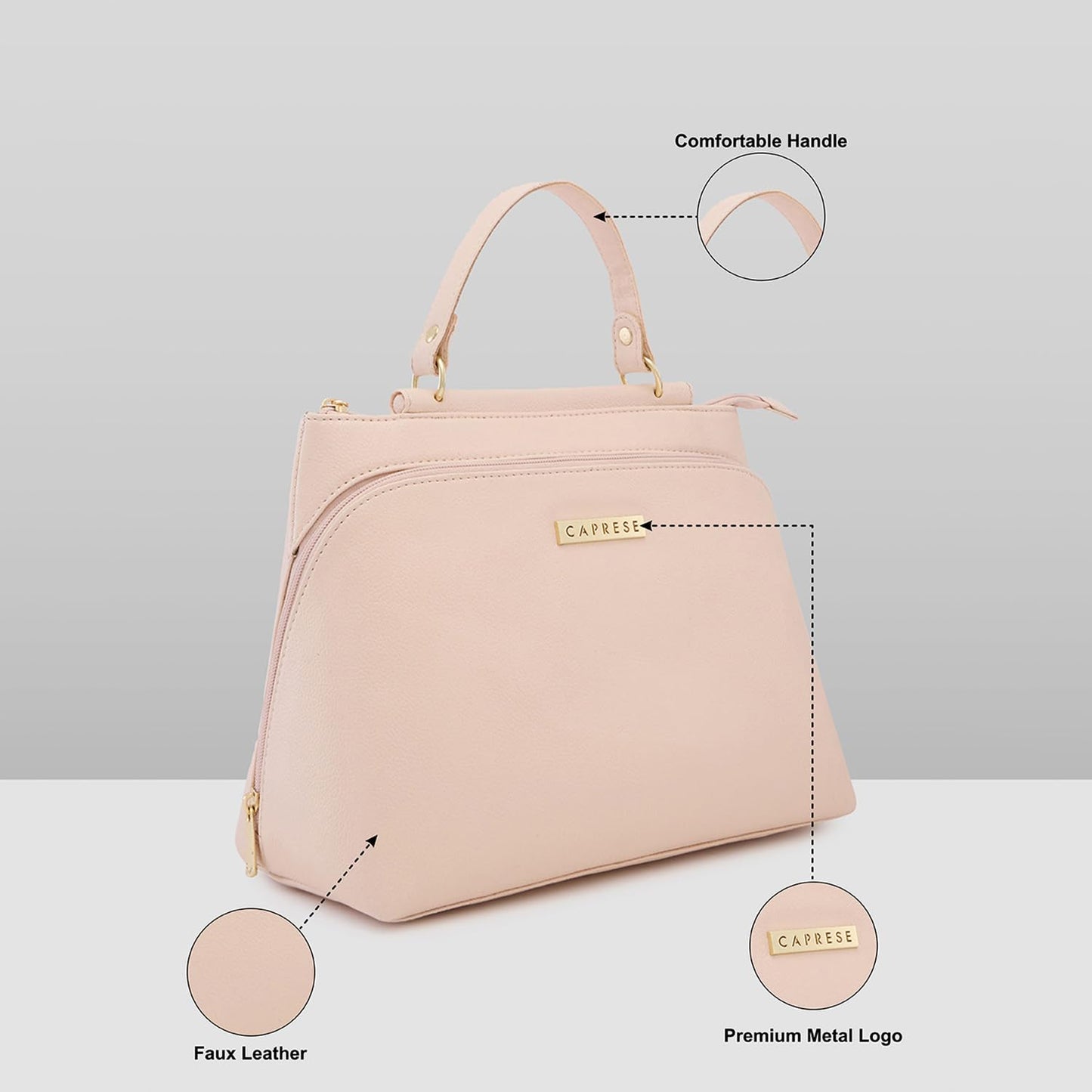 Caprese womens FERNANDA S Small BEIGE Satchel