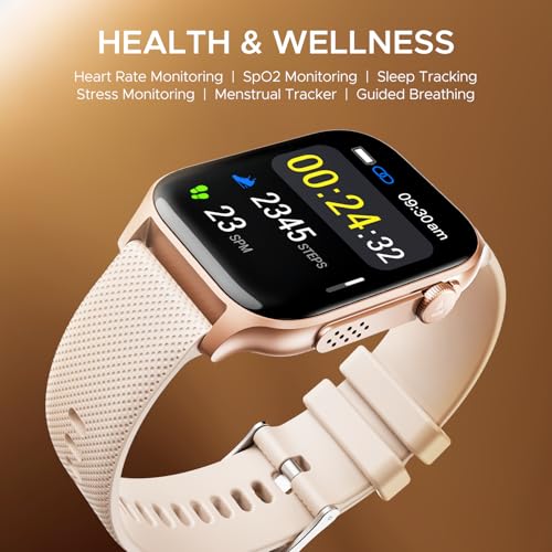 boAt Ultima Ember smartwatch with 1.96” AMOLED Display, AOD, Personalized Fitness Nudges, Functional Crown,100+ Sports Modes, Create Your Own Watchface, smartwatch for man and Woman (Rose Gold)