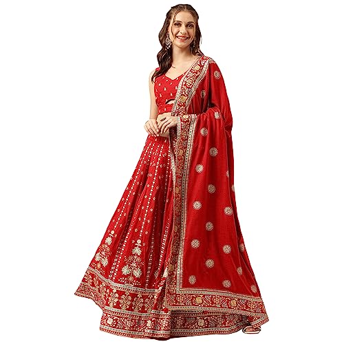 Divena Maroon and Gold Printed Lehenga choli with Gold Dupatta Set