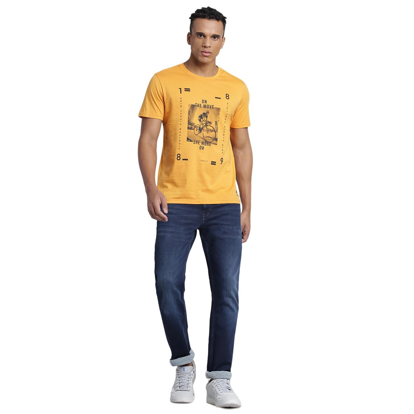 Lee Men's Slim Fit Shirt (LMTS004889_Yellow