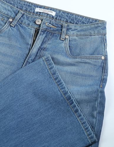 U.S. POLO ASSN. High Rise Extreme Flare Fit Jeans (UWAW24JEN187_Blue_32)